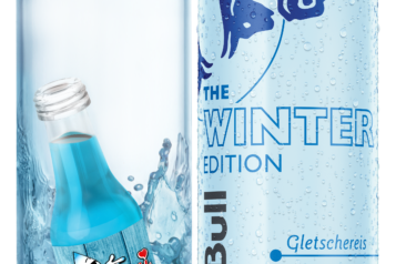 Die Mischung aus Gschpusi Ice und einem Schuss der Red Bull Winter Edition Gletschereis ergibt die neue Ice Bomb. 
