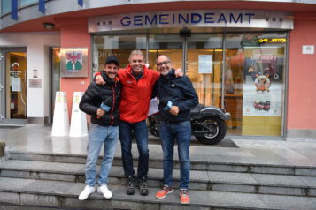 Markus Ehrensperger, Martin Ebster (Direktor TVB St. Anton am Arlberg) und Martin Böckle führten durch den Tag (v.l.n.r.). 