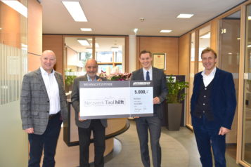 Auf dem Bild v. l. n. r.: Josef Gruber (Geschäftsführer Unterberger Gruppe), Netzwerkkoordinator Herbert Peer, Florian Unterberger (Geschäftsführer Unterberger Immobilien) und Josef Feichtner (Geschäftsführer Unterberger Immobilien). 