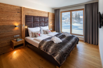 Das PURE Resort mit 206 Betten – verteilt auf 52 Einheiten – versprüht eine alpine Atmosphäre.