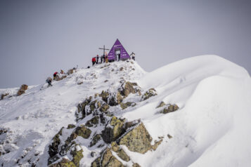 Der Start auf dem Gipfel des Wildseeloders liegt auf 2.118 m.