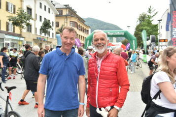 Veranstalter Frank Rietzler von RC Radsportevents Tirol und TVB Kufsteinerland Obmann Georg Hörhager freuen sich auf die 9. Auflage des Kufsteinerland Radmarathons.