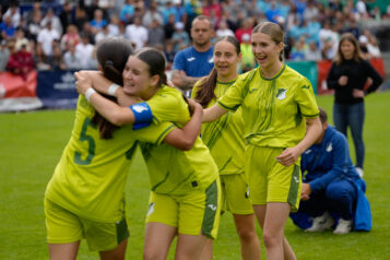 Die U15 Girls von TSG 1899 Hoffenheim freuten sich riesig über ihren Sieg gegen den FC St. Gallen.