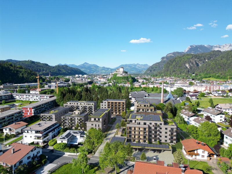 Auf dem rund 14.000 Quadratmeter großen Areal in Kufstein-Weissach entstehen insgesamt sieben Baukörper mit etwa 170 Wohnungen .