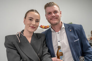 Freundin Michelle Holzer an der Seite ihres Verlobten und Neo-Firmenchefs Andreas Bichler.