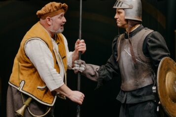 Franz Osl (re.) als idealistischer Ritter Don Quijote mit seinem treuen Gefährten Sancho Pansa, gespielt von Georg Mairhofer.
