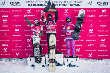 Snowboard Damen: Mia Jones (USA) mischt die Tour mit ihrem Debütsieg auf (Mitte).