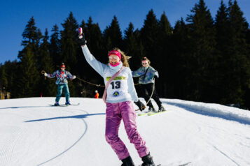 Das Seilrennen am Retro Skitag ist Gaudi pur.